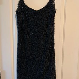 Carmen Marc Volvo Beaded cocktail slip dress